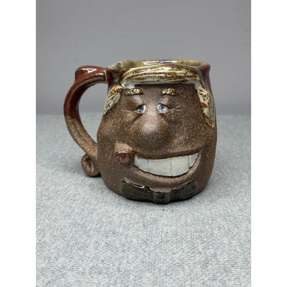 VTG Ugly Mug 3D Art 70s Cigar Big Teeth Bow Tie Caraciture Mug